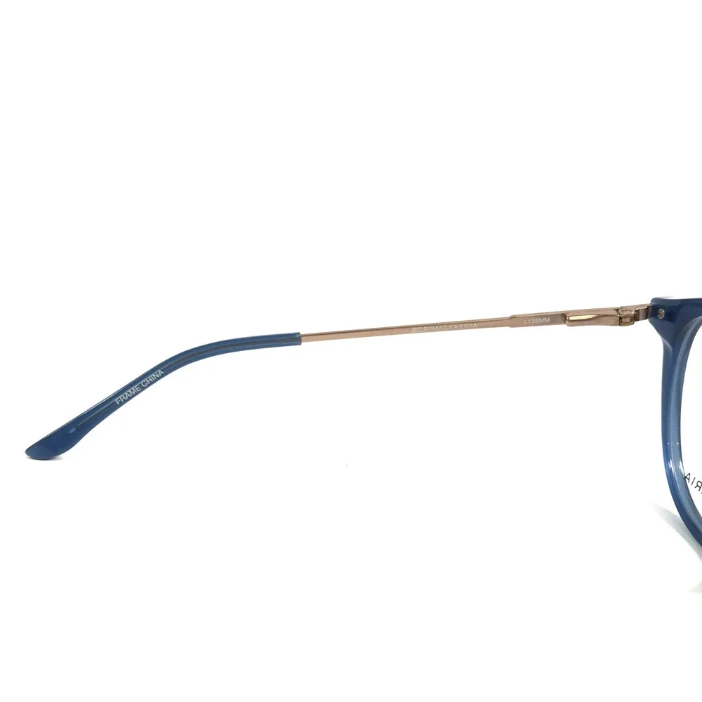 BCBGMAXAZRIA Eyeglasses Frames FENELLA BLUE Gold Round Full Rim 50-18-135